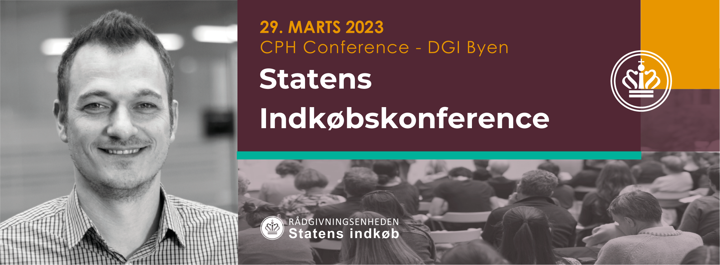 Billede af Andreas og Banner for Statens Indkøbskonference 2023